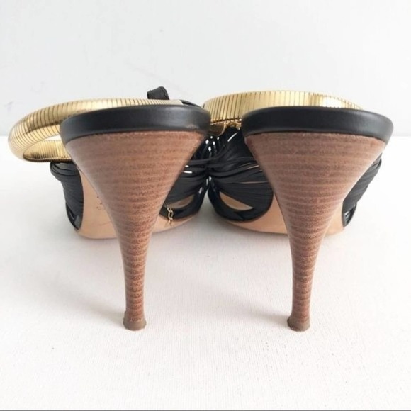 Giuseppe Zanotti Pissi Gold Ankle Band Leather Heeled Strap Sandals 36.5 / 6.5 - Picture 7 of 12